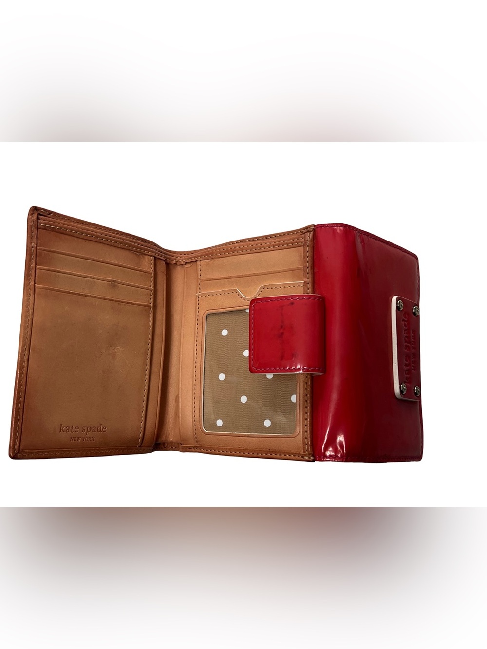 Vintage Kate Spade Patent Leather Trifold Wallet with coin purse - Picture 7 of 7